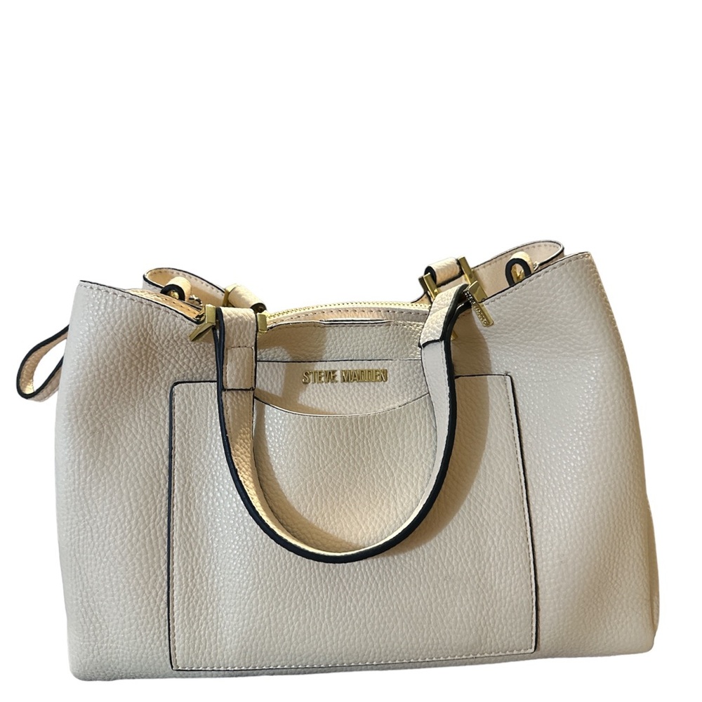 NWOT Steve Madden cream leather with crossbody strap so pretty big too